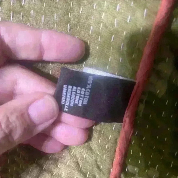 Antik Batik Kantha quilted Kelly Jacket EUC cotton - Picture 4 of 6